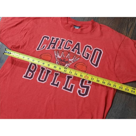 Vintage Chicago Bulls NBA Single Stitch T-shirt Jordan Pippen Sz XL. Screen Star - Picture 9 of 10
